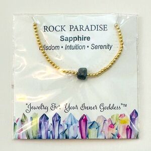 Bracelet Raw Sapphire Stone Stretch New